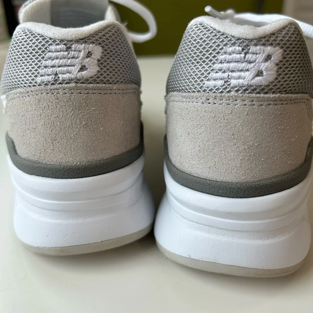 New Balance Gray and White Athletic Shoes - Picture 6 of 7